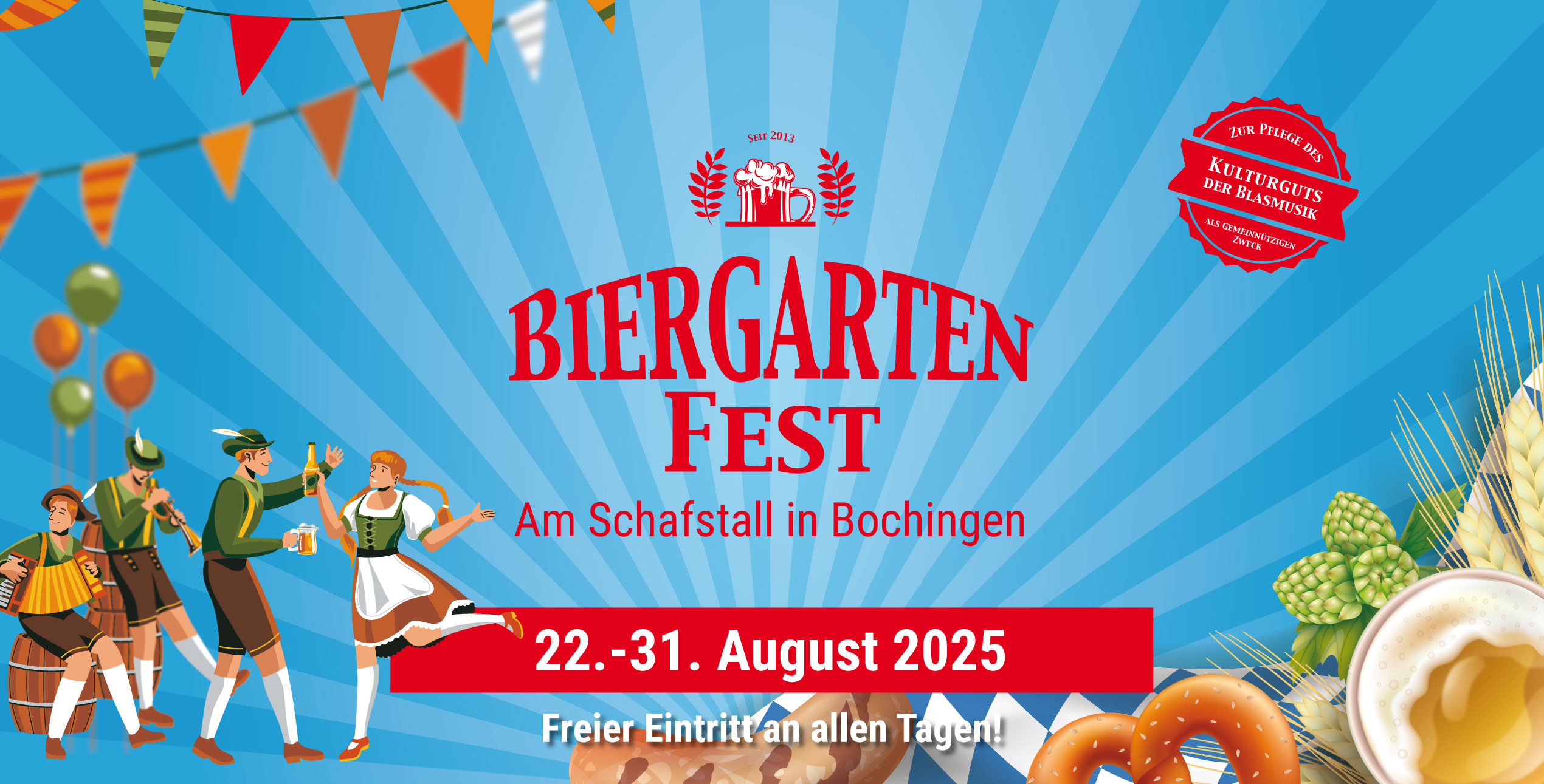 Biergartenfest Bochingen vom 16-25. August 2024